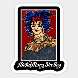 Metal Mary Shelley! Sticker